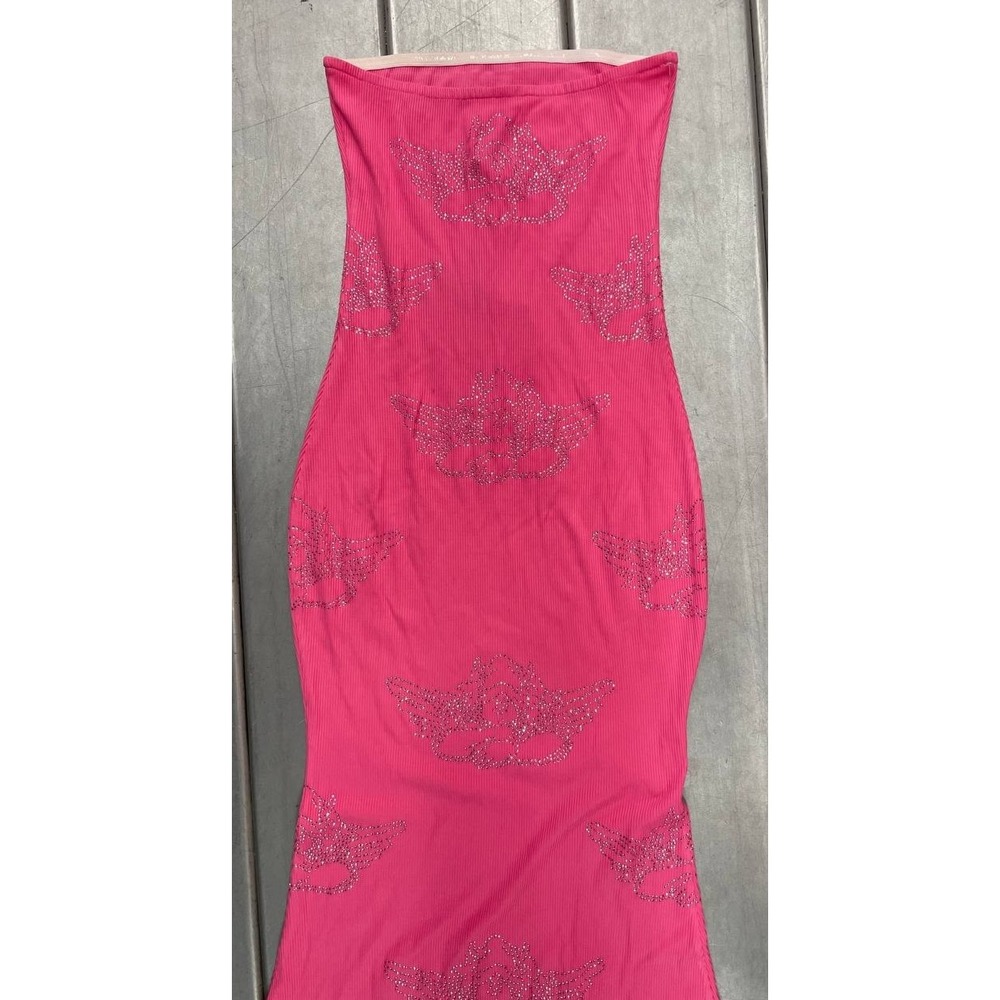 Boys Lie Urban Outfitters Be Mine Diamante Maxi Dress Womens Small Pink Angels - Picture 13 of 14